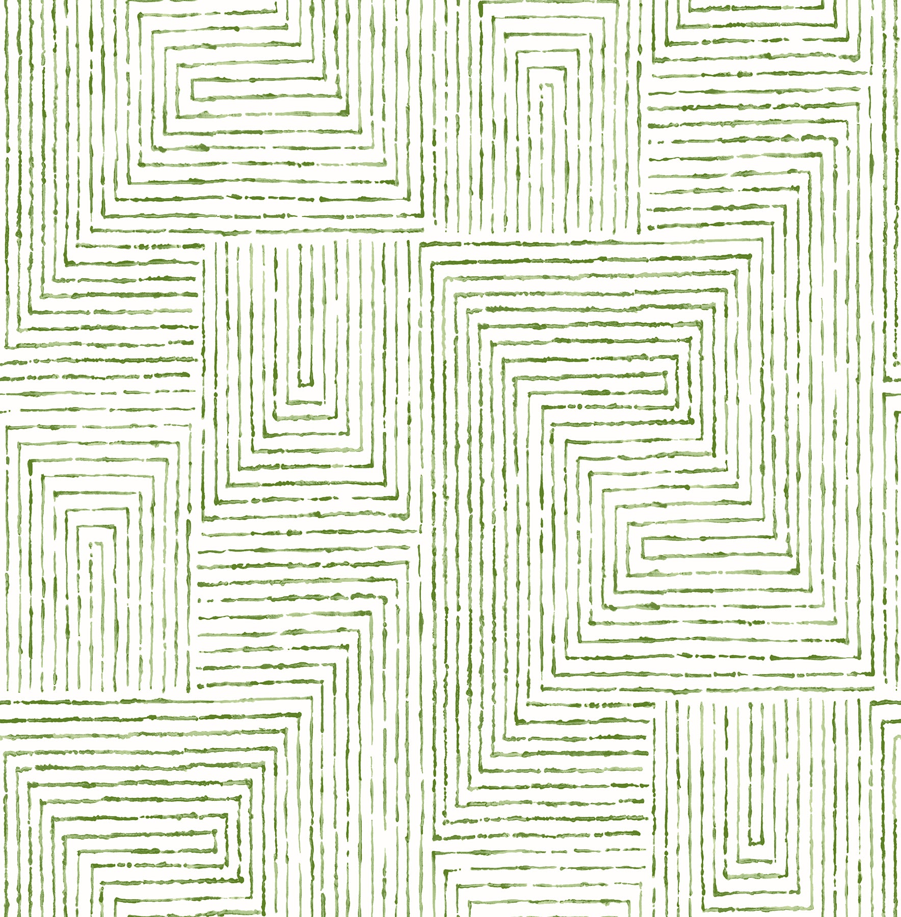 Merritt Geometric Wallpaper Wallpaper A-Street Prints Double Roll Green 