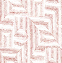 Merritt Geometric Wallpaper Wallpaper A-Street Prints Double Roll Red 