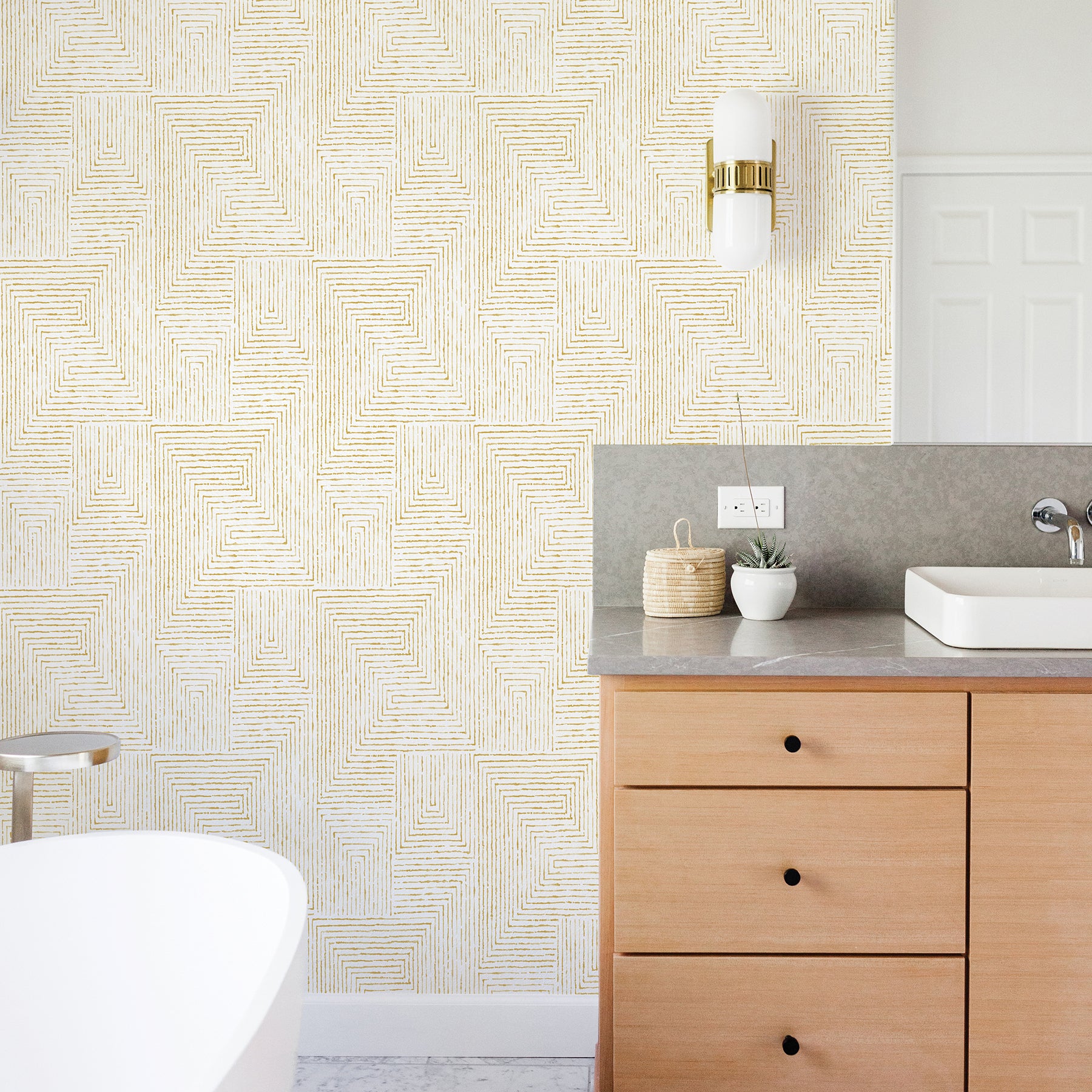 Merritt Geometric Wallpaper Wallpaper A-Street Prints   