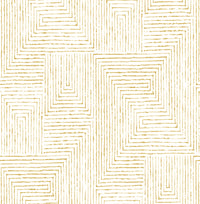 Merritt Geometric Wallpaper Wallpaper A-Street Prints Double Roll Honey 