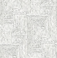 Merritt Geometric Wallpaper Wallpaper A-Street Prints Double Roll Black 