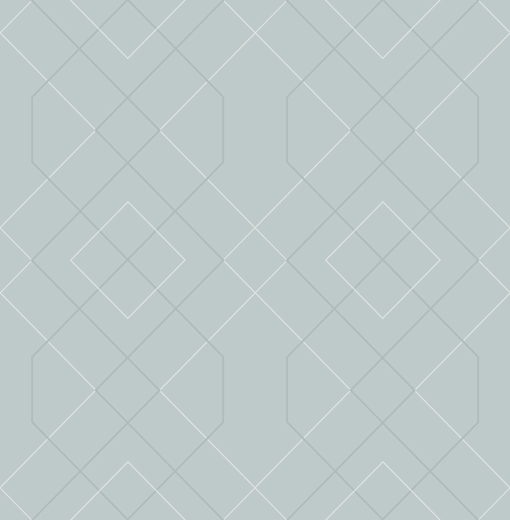 Ballard Pewter Geometric Wallpaper Wallpaper A-Street Prints Double Roll Light Blue 