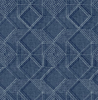 Moki Wallpaper Wallpaper A-Street Prints Double Roll Blue 