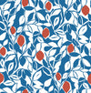 Blue/Loretto Wallpaper Wallpaper A-Street Prints Double Roll Blue 
