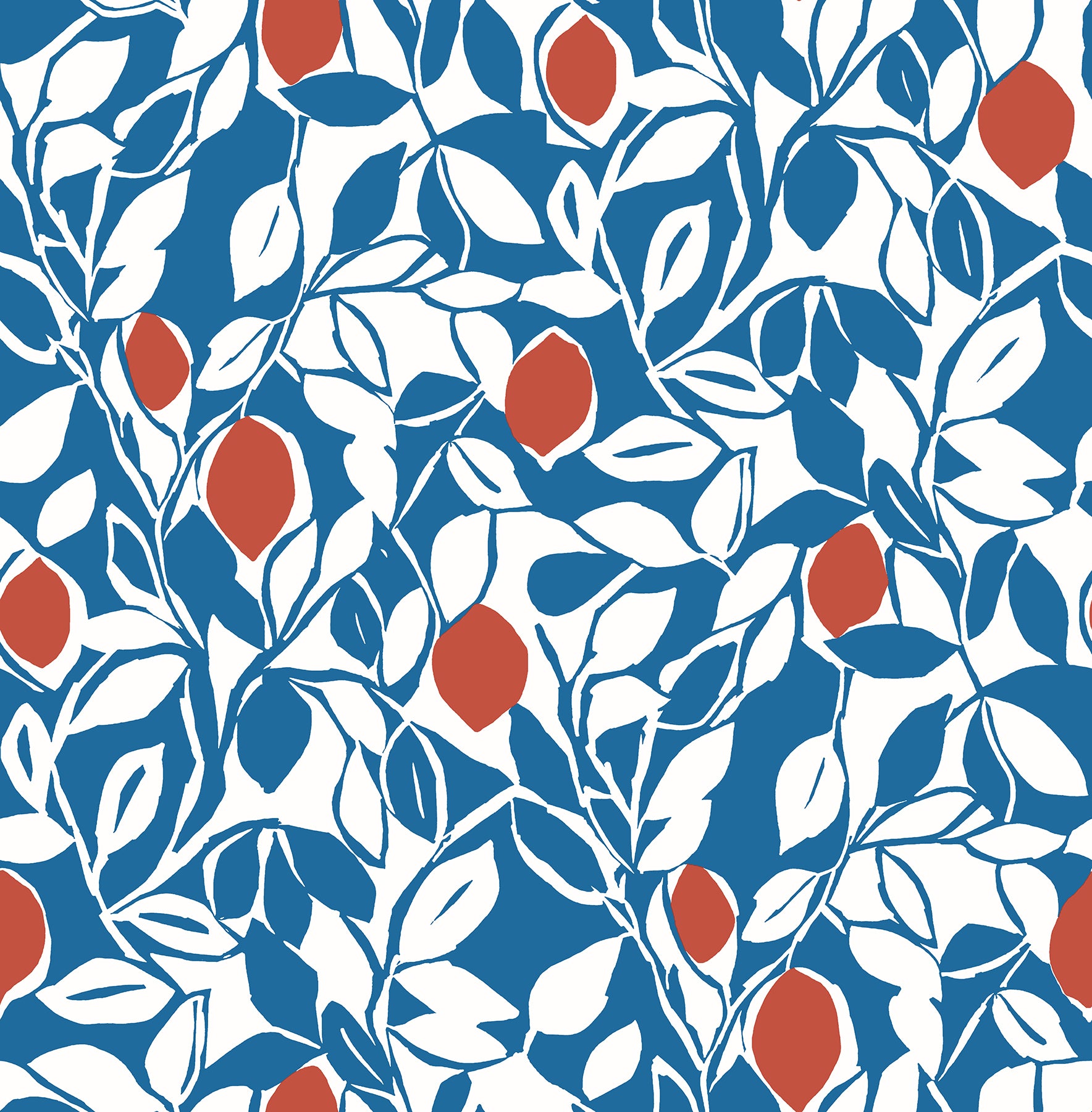 Blue/Loretto Wallpaper Wallpaper A-Street Prints Double Roll Blue 