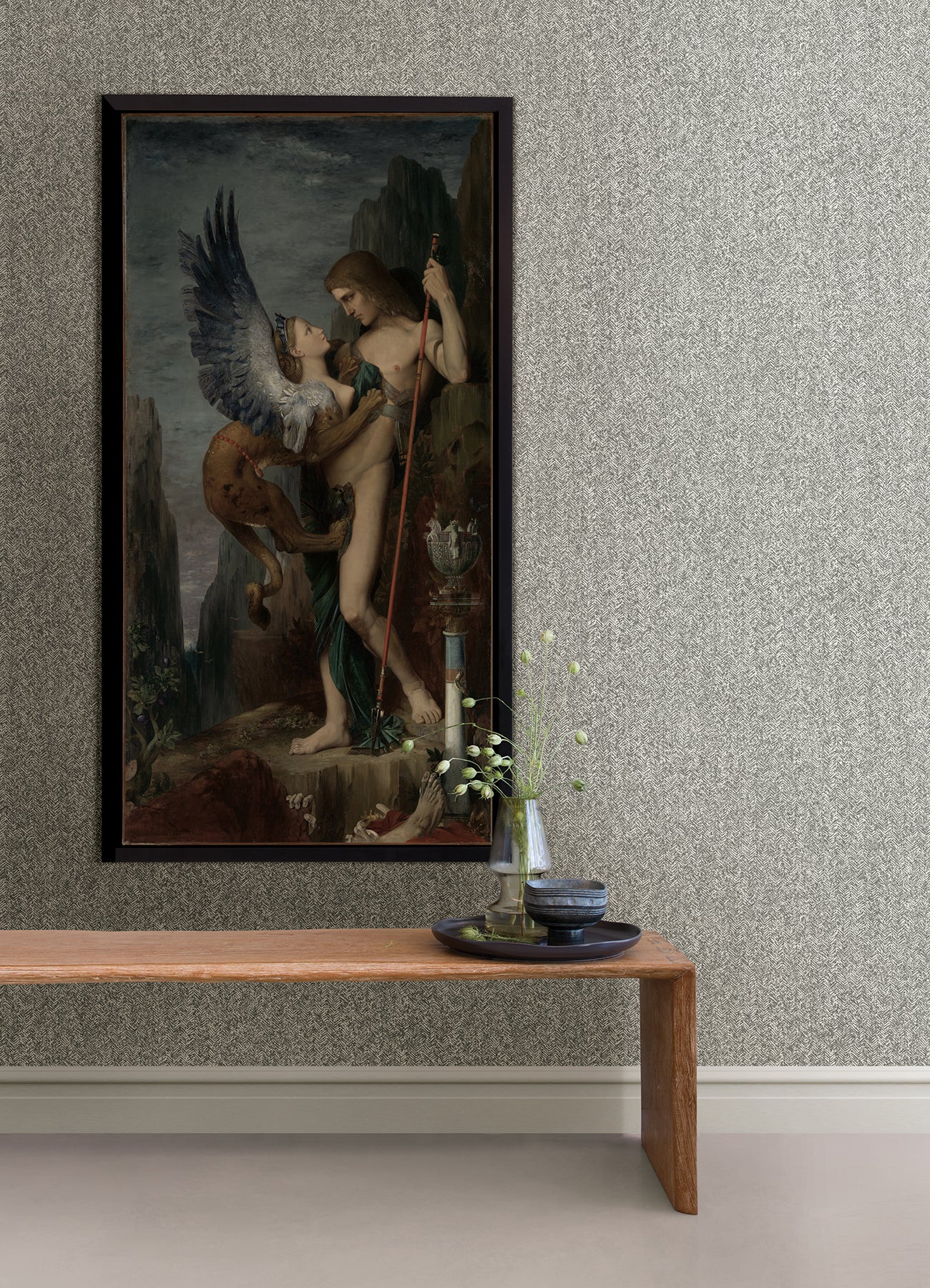 Ashbee Light Tweed Wallpaper Wallpaper A-Street Prints   