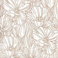 Selwyn Metallic Copper Floral Wallpaper Wallpaper A-Street Prints Double Roll Copper 
