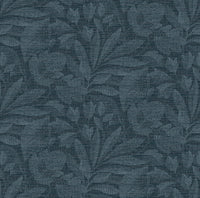 Lei Etched Leaves Wallpaper Wallpaper A-Street Prints Double Roll Navy 