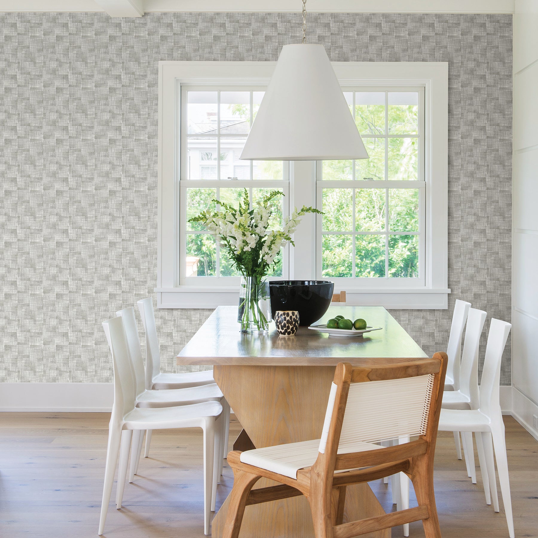 Ting Abstract Woven Wallpaper Wallpaper A-Street Prints   