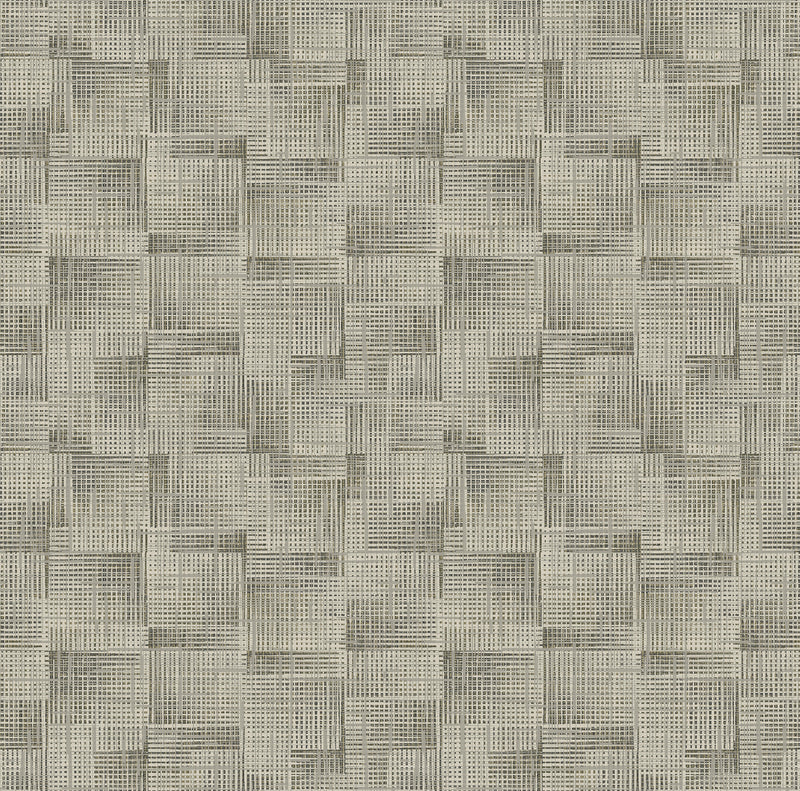 Ting Abstract Woven Wallpaper Wallpaper A-Street Prints Double Roll Coffee 