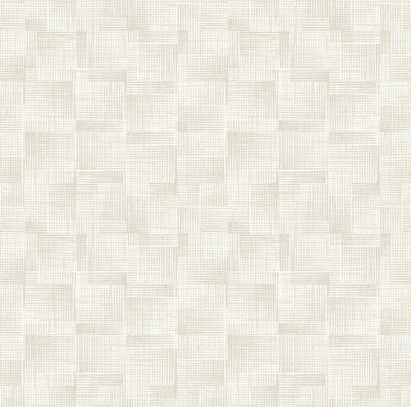 Ting Abstract Woven Wallpaper Wallpaper A-Street Prints Double Roll Cream 