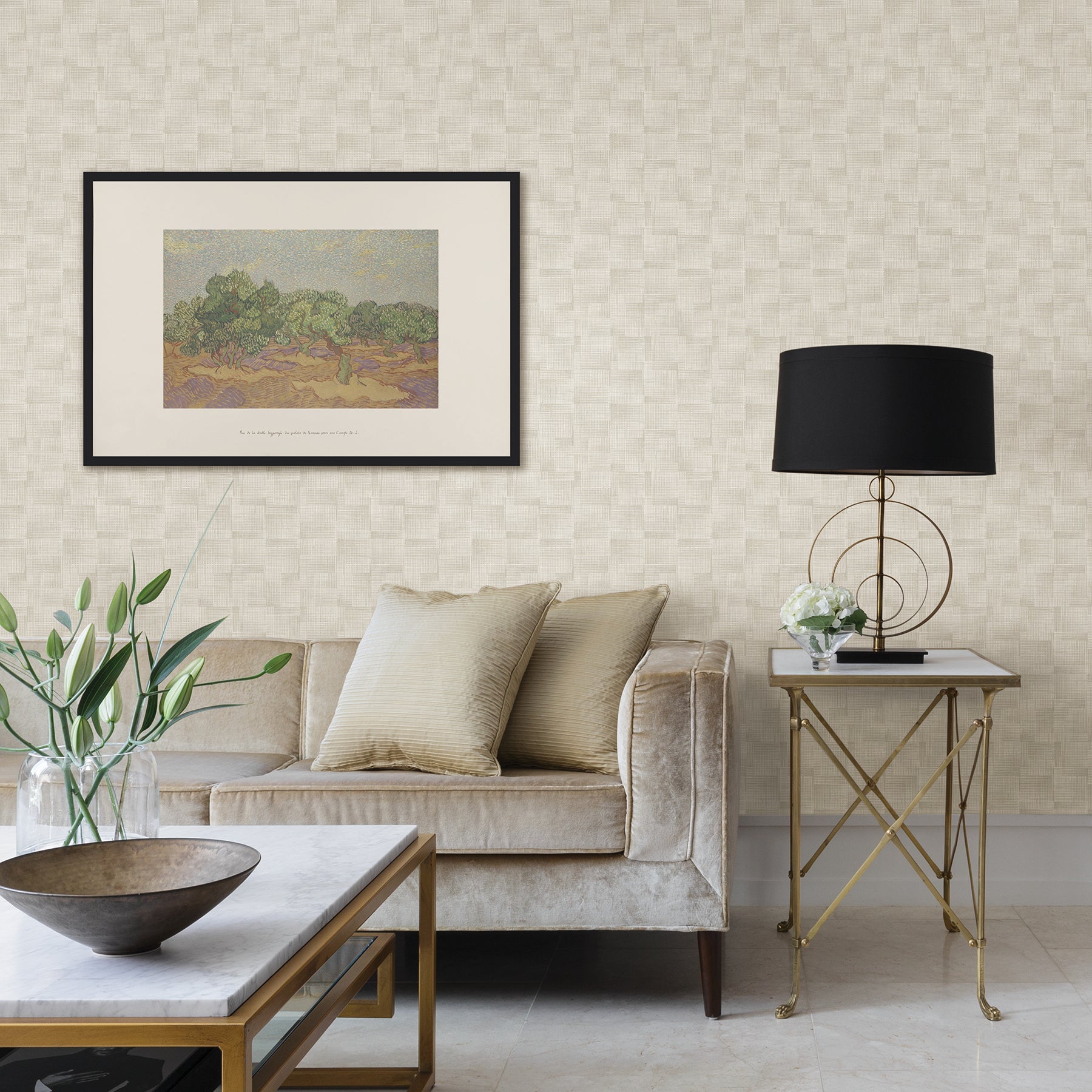 Ting Abstract Woven Wallpaper Wallpaper A-Street Prints   
