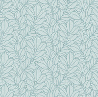 Coraline Leaf Wallpaper Wallpaper A-Street Prints Double Roll Teal 