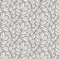 Coraline Leaf Wallpaper Wallpaper A-Street Prints Double Roll White 