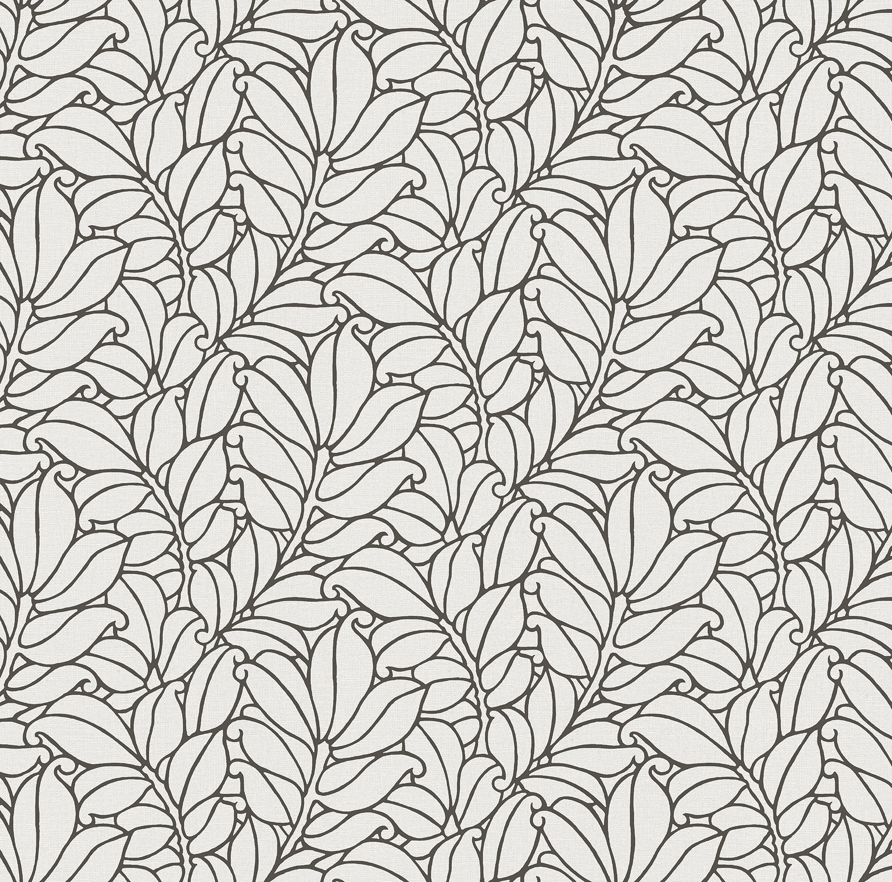 Coraline Leaf Wallpaper Wallpaper A-Street Prints Double Roll White 