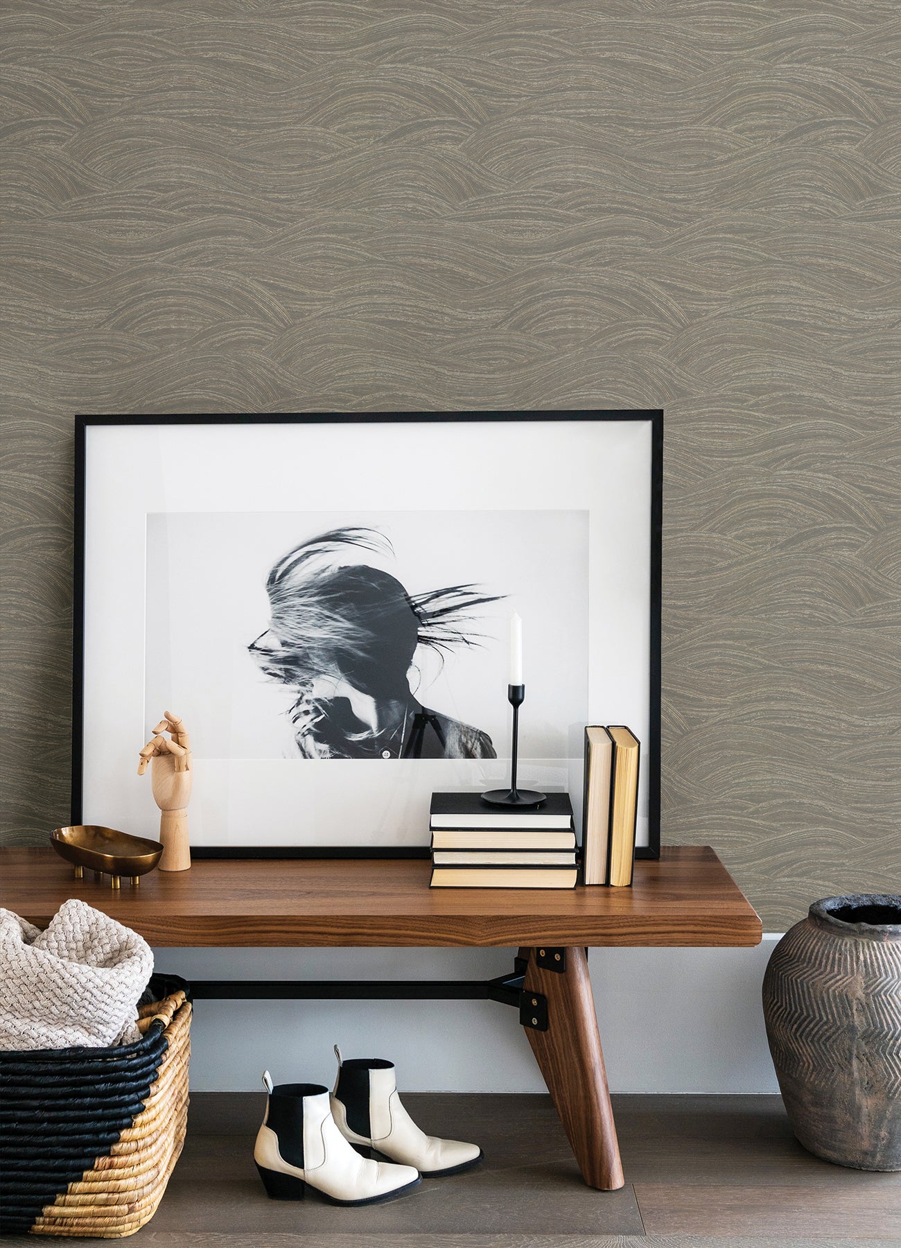 Leith Zen Waves Wallpaper Wallpaper A-Street Prints   