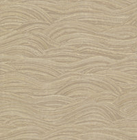 Leith Zen Waves Wallpaper Wallpaper A-Street Prints Double Roll Gold 