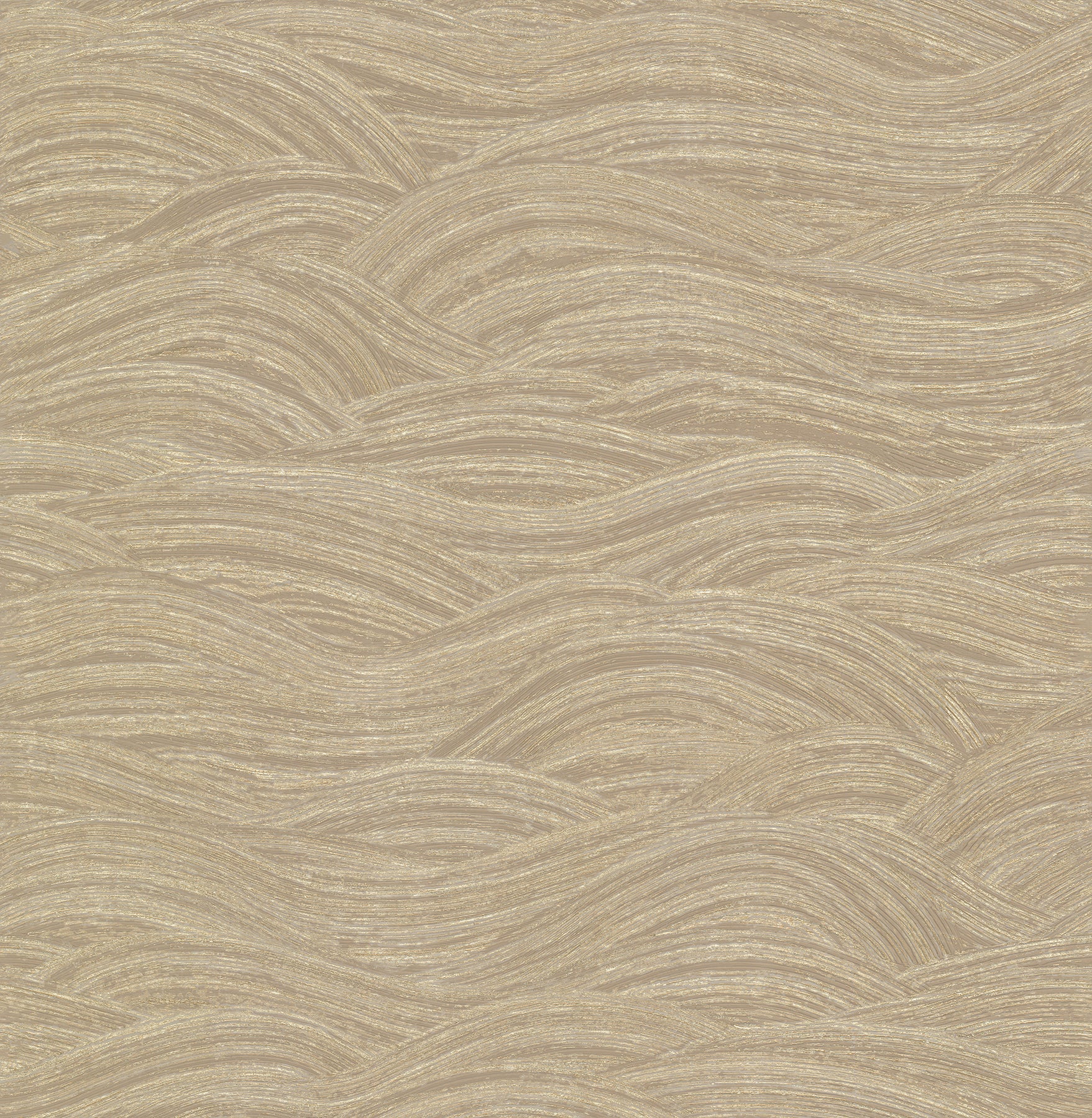 Leith Zen Waves Wallpaper Wallpaper A-Street Prints Double Roll Gold 