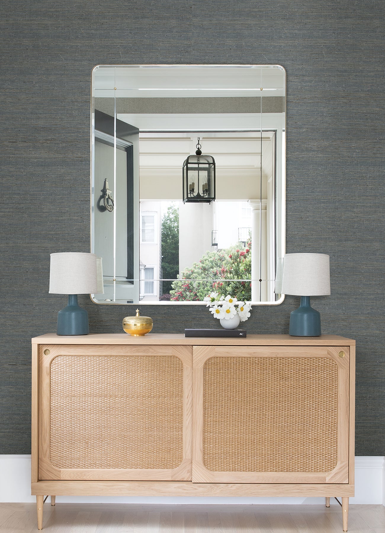 Aiko Sisal Grasscloth Wallpaper Wallpaper A-Street Prints   