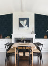 Maris Flock Damask Wallpaper Wallpaper A-Street Prints   