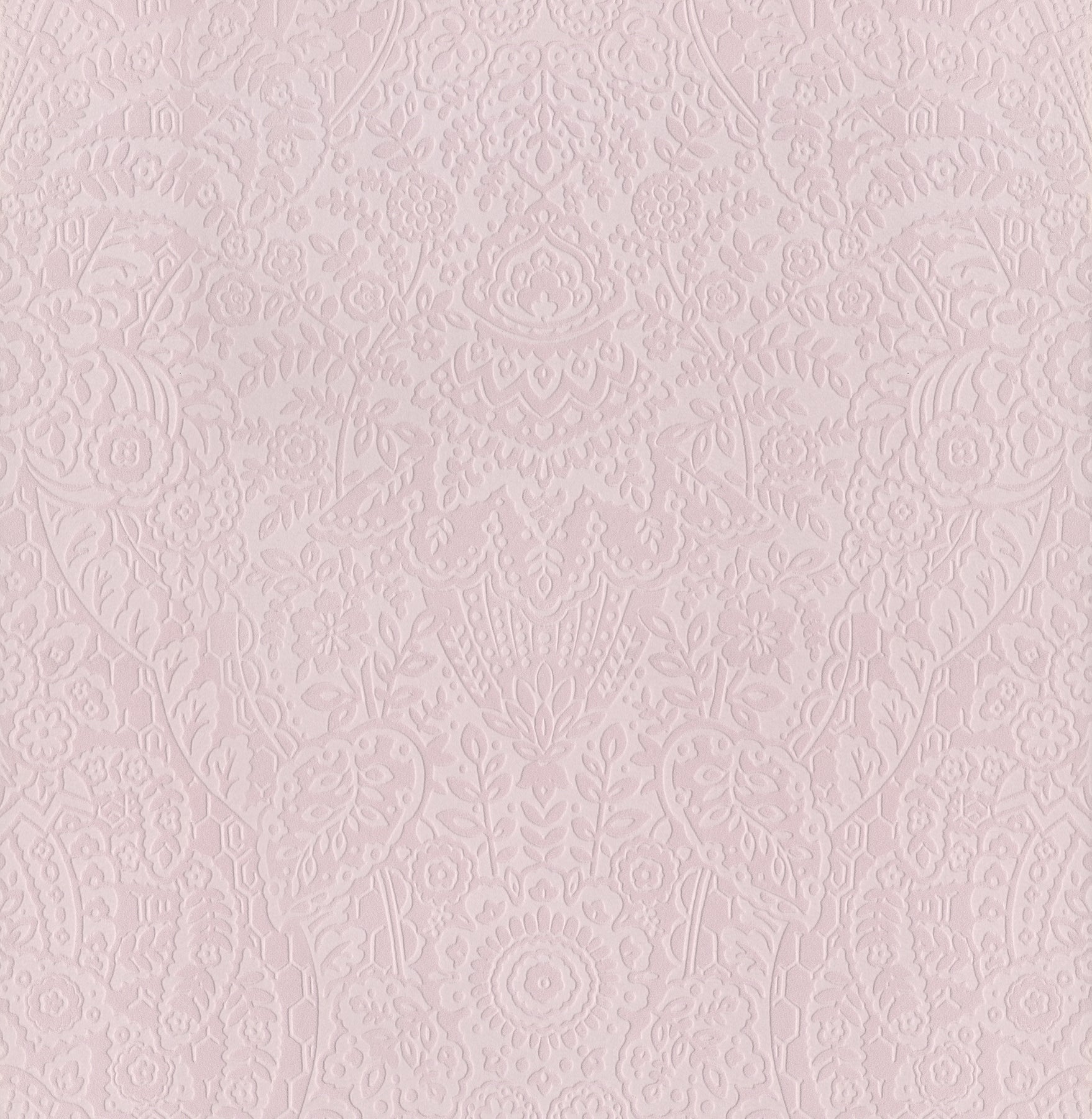 Maris Flock Damask Wallpaper Wallpaper A-Street Prints Double Roll Pink 