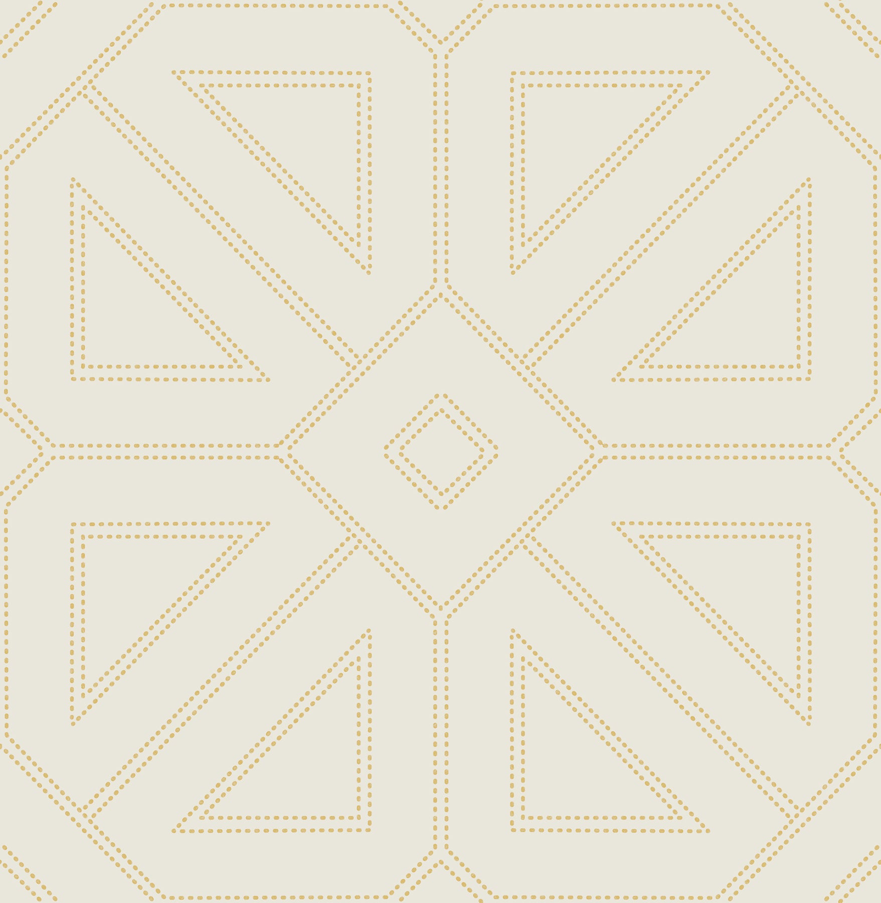 Voltaire Beaded Geometric Wallpaper Wallpaper A-Street Prints Double Roll Gold 