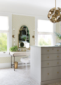 Voltaire Beaded Geometric Wallpaper Wallpaper A-Street Prints   
