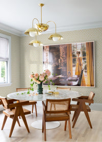 Voltaire Beaded Geometric Wallpaper Wallpaper A-Street Prints   
