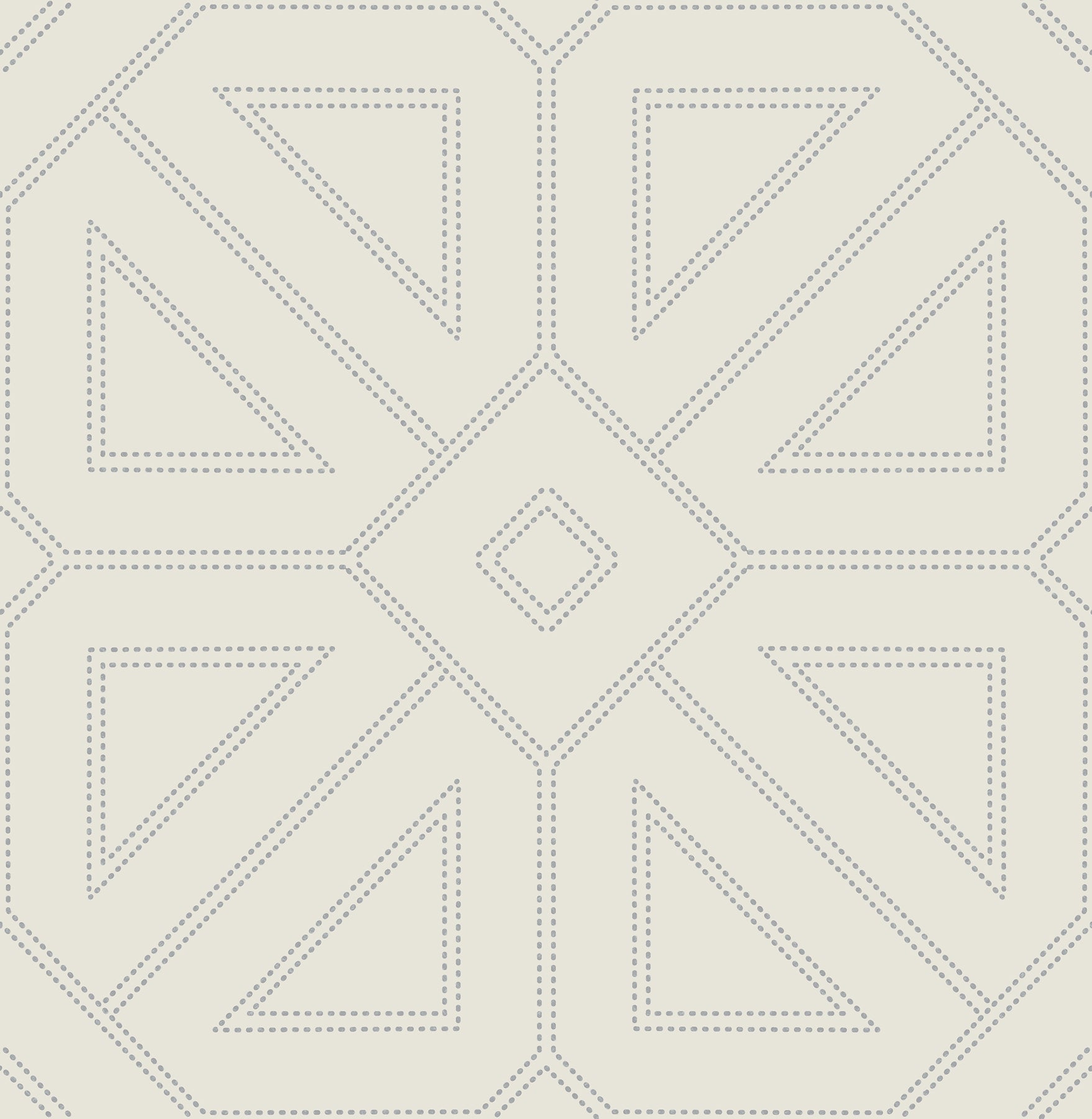 Voltaire Beaded Geometric Wallpaper Wallpaper A-Street Prints Double Roll Grey 