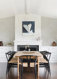 Voltaire Beaded Geometric Wallpaper Wallpaper A-Street Prints   