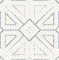 Voltaire Beaded Geometric Wallpaper Wallpaper A-Street Prints Double Roll Indigo 