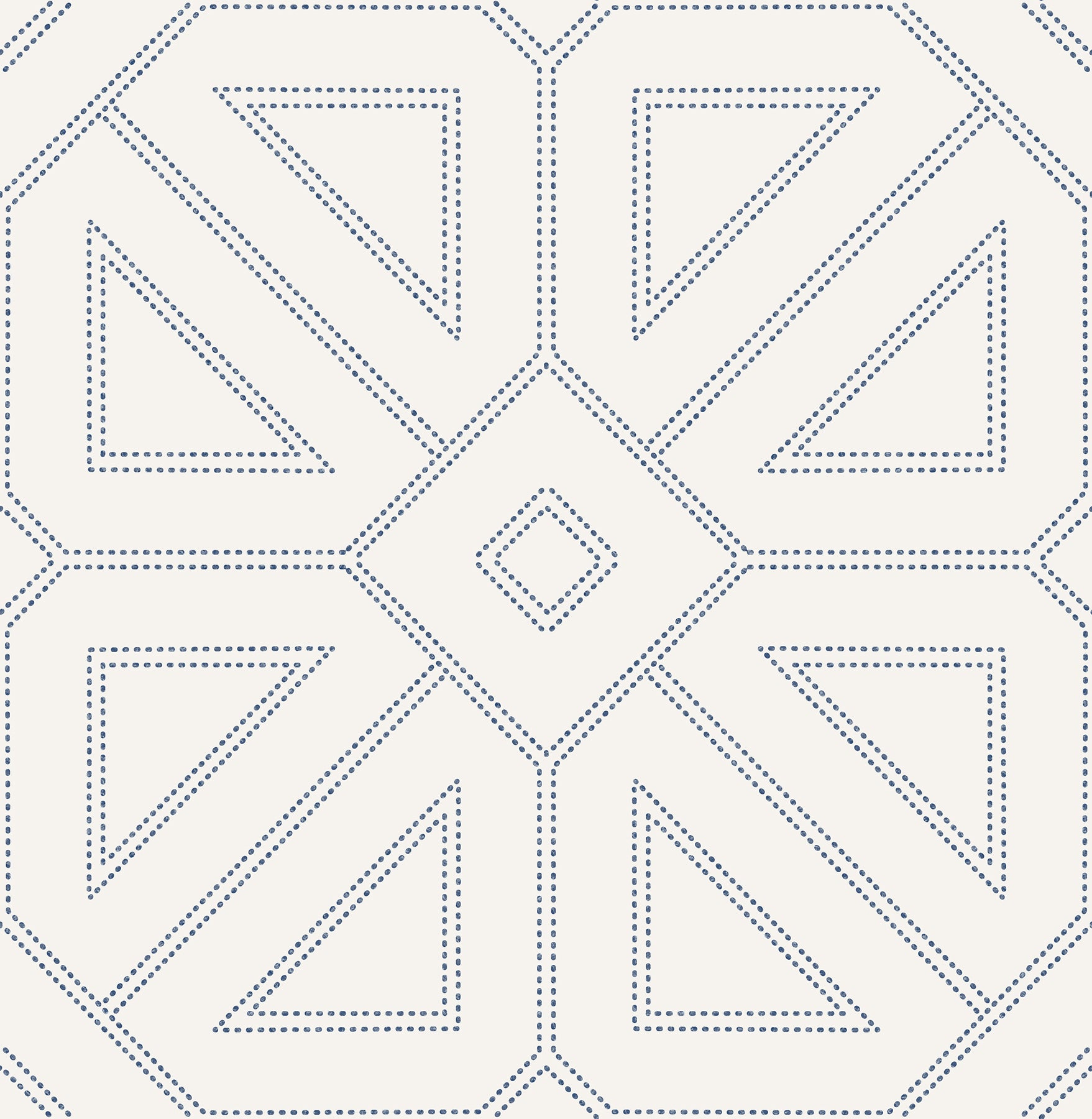 Voltaire Beaded Geometric Wallpaper Wallpaper A-Street Prints Double Roll Indigo 
