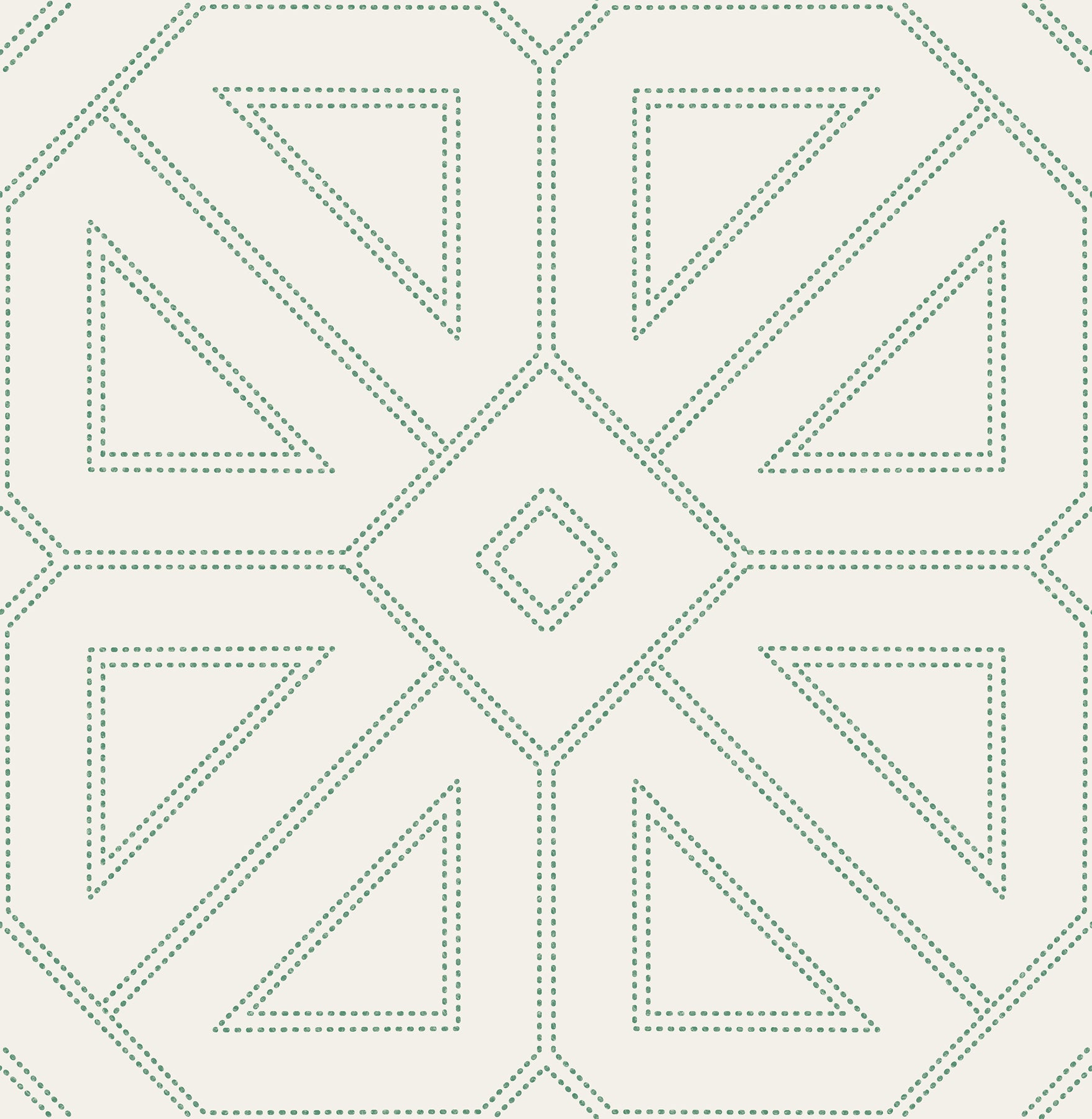 Voltaire Beaded Geometric Wallpaper Wallpaper A-Street Prints Double Roll Green 