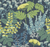Brie Dark Forest Flowers Wallpaper Wallpaper A-Street Prints Double Roll Dark Blue 