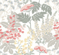Brie Dark Forest Flowers Wallpaper Wallpaper A-Street Prints Double Roll Pink 