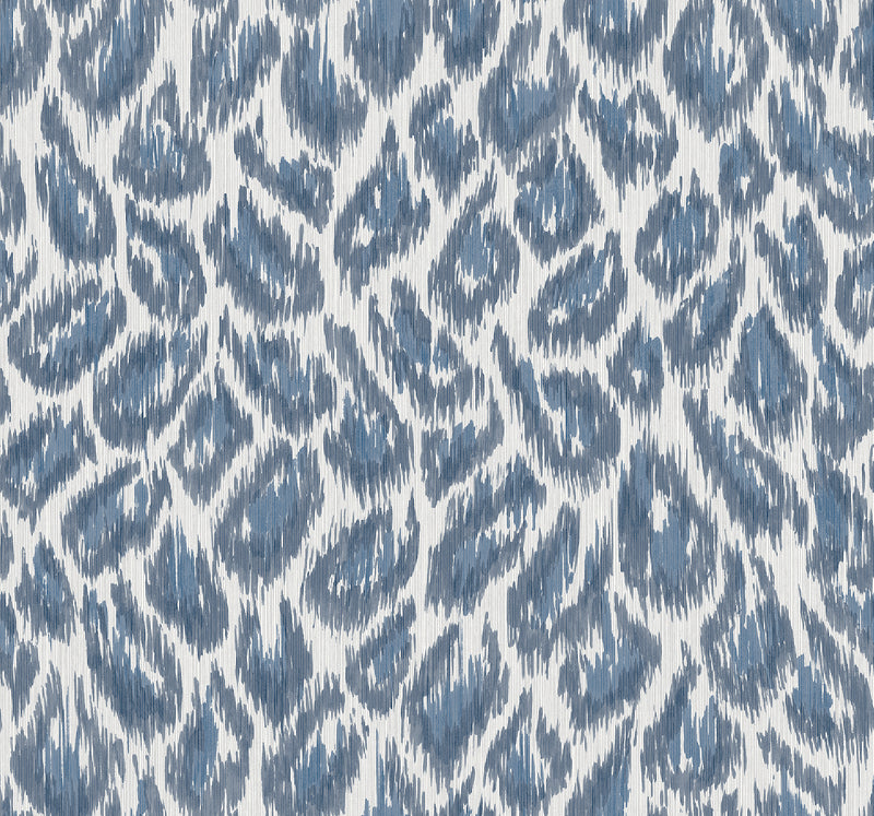 Electra Leopard Spot String Wallpaper Wallpaper A-Street Prints Double Roll Blue 