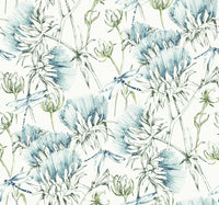 Mariell Dragonfly Wallpaper Wallpaper A-Street Prints Double Roll Teal 