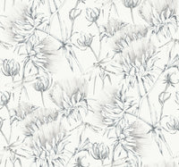 Mariell Dragonfly Wallpaper Wallpaper A-Street Prints Double Roll Grey 