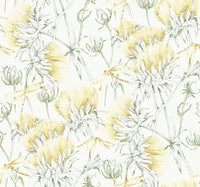 Mariell Dragonfly Wallpaper Wallpaper A-Street Prints Double Roll Gold 