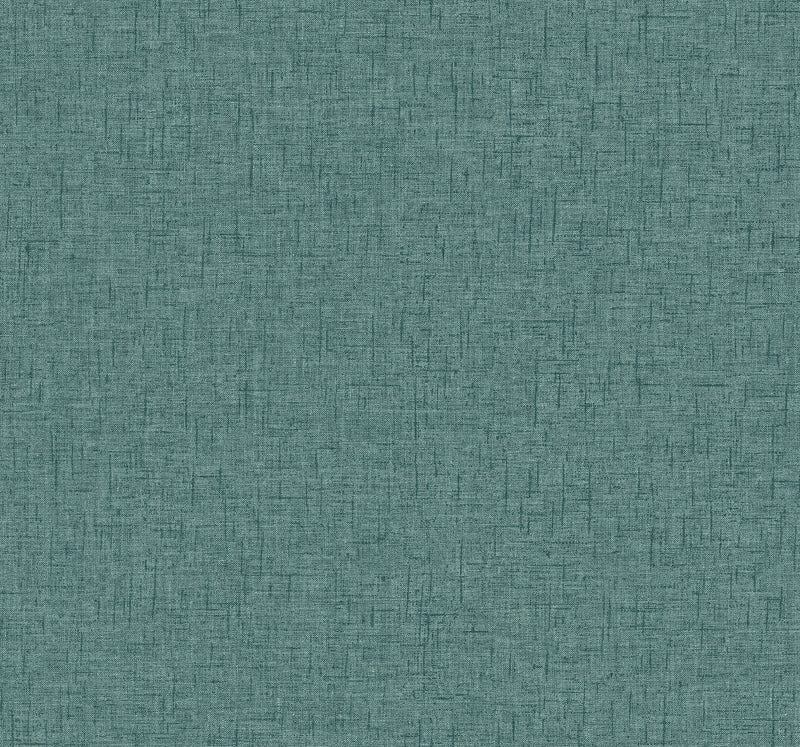 Bentley Faux Linen Wallpaper Wallpaper A-Street Prints Double Roll Teal 