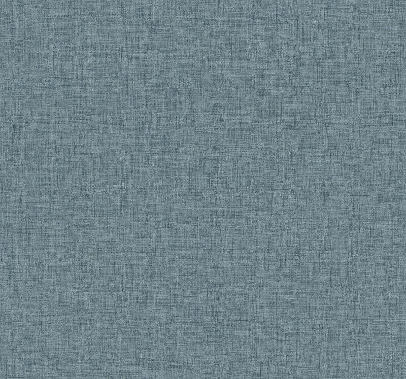 Bentley Faux Linen Wallpaper Wallpaper A-Street Prints Double Roll Navy 