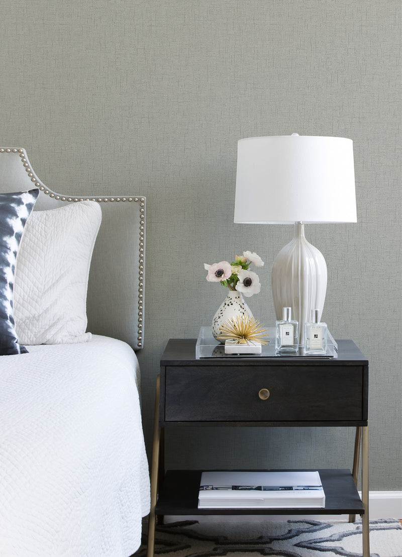 Bentley Faux Linen Wallpaper Wallpaper A-Street Prints   