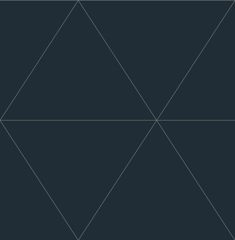 Twilight Geometric Wallpaper Wallpaper A-Street Prints Double Roll Black 