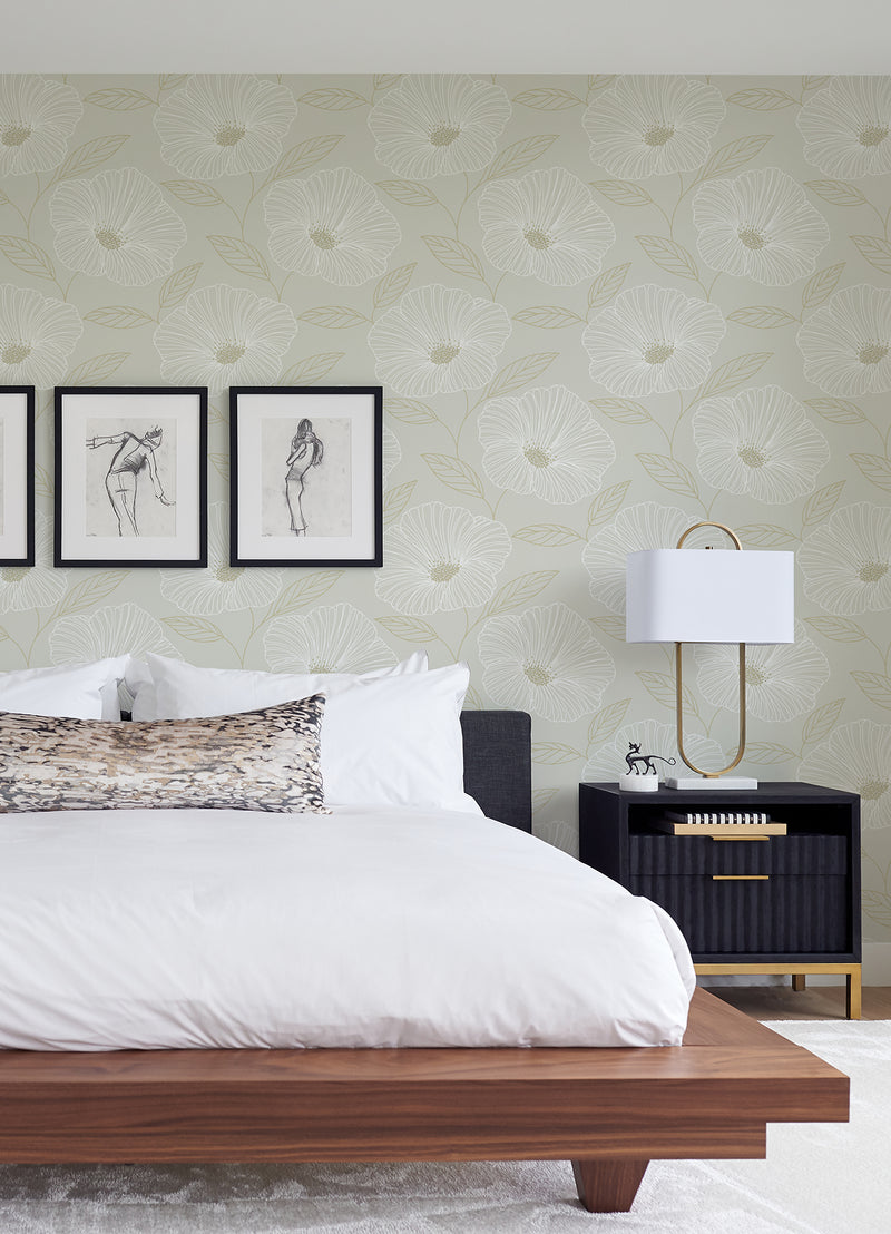 Mythic Dove Floral Wallpaper Wallpaper A-Street Prints   