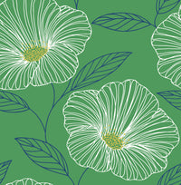 Mythic Dove Floral Wallpaper Wallpaper A-Street Prints Double Roll Green 