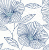 Mythic Dove Floral Wallpaper Wallpaper A-Street Prints Double Roll Blue 