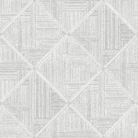 Cade Geometric Wallpaper Wallpaper A-Street Prints Double Roll Grey 