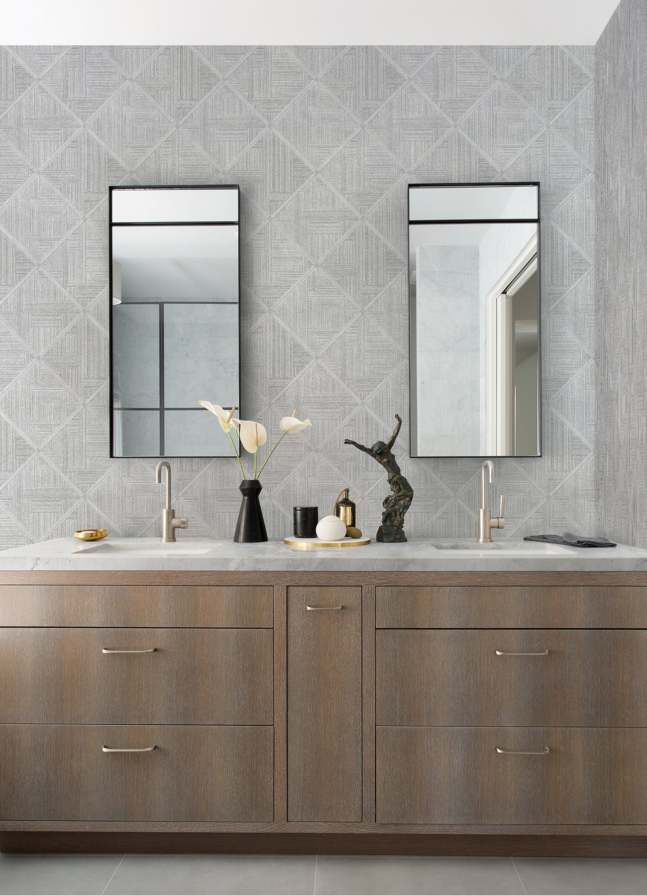 Cade Geometric Wallpaper Wallpaper A-Street Prints   