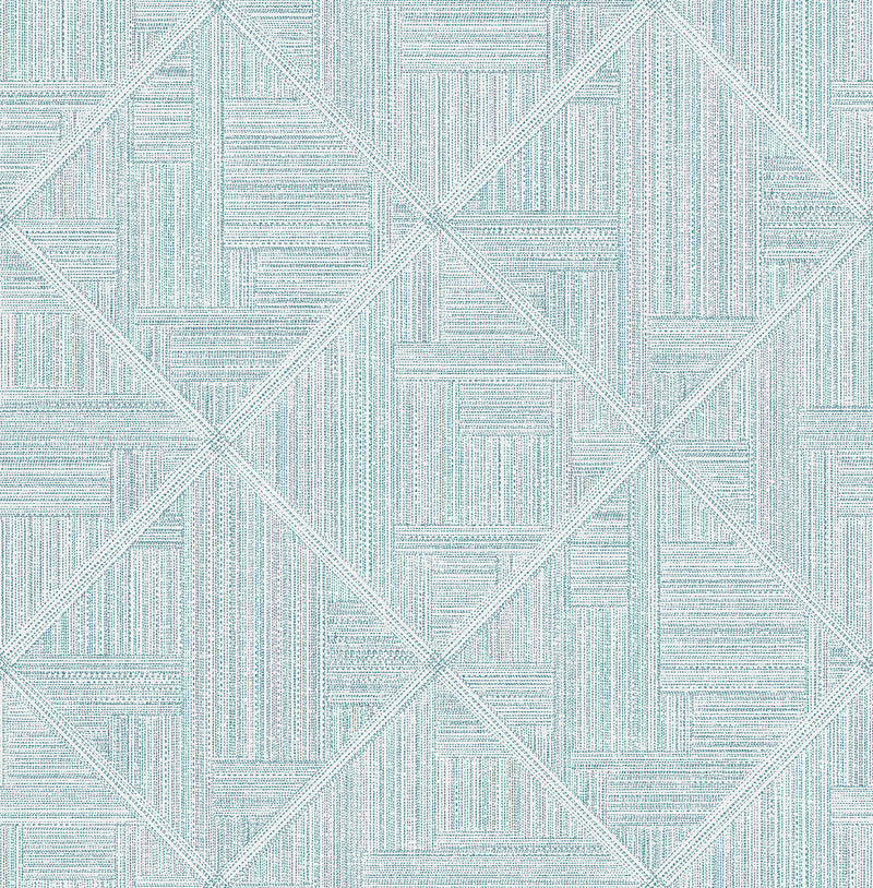 Cade Geometric Wallpaper Wallpaper A-Street Prints Double Roll Teal 