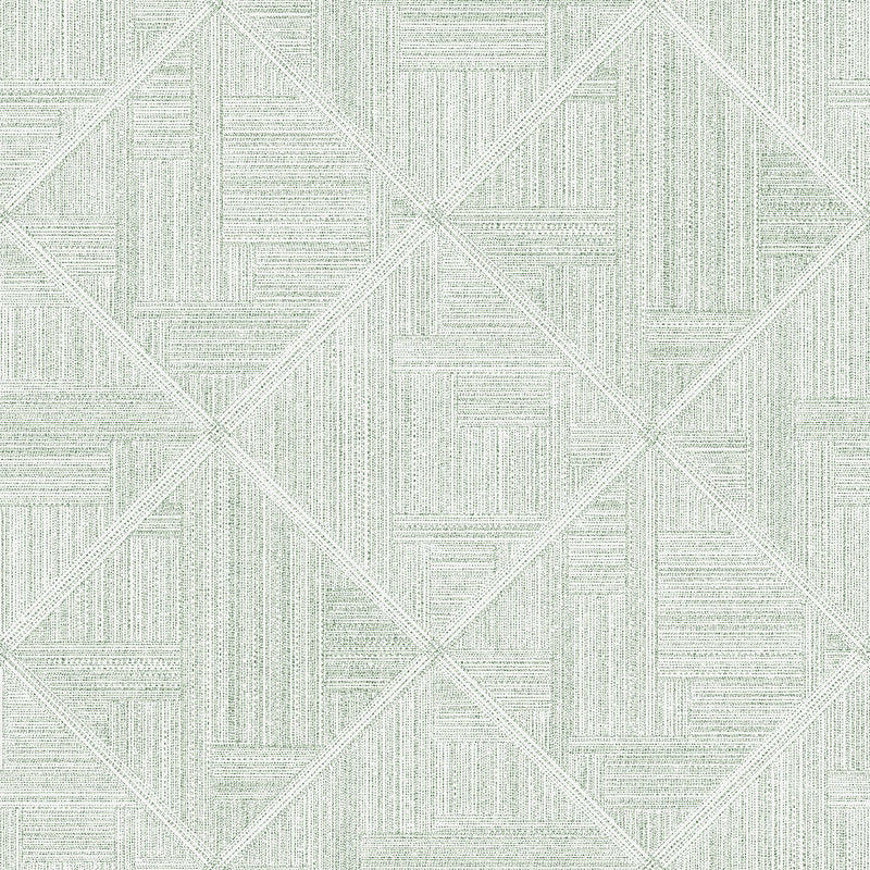 Cade Geometric Wallpaper Wallpaper A-Street Prints Double Roll Green 